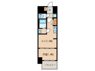 プレサンスジェネ新栄町駅前葵の物件間取画像